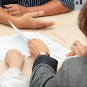 Two girls at an academic tutoring session outside